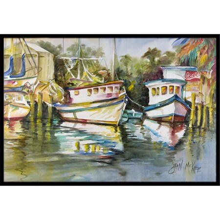 Carolines Treasures Fish Market Indoor and Outdoor Mat- 18 x 27 in. JMK1047MAT